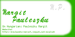 margit pauleszku business card